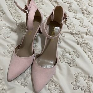 Dream Pairs Blush Pink Ankle Strap Heels